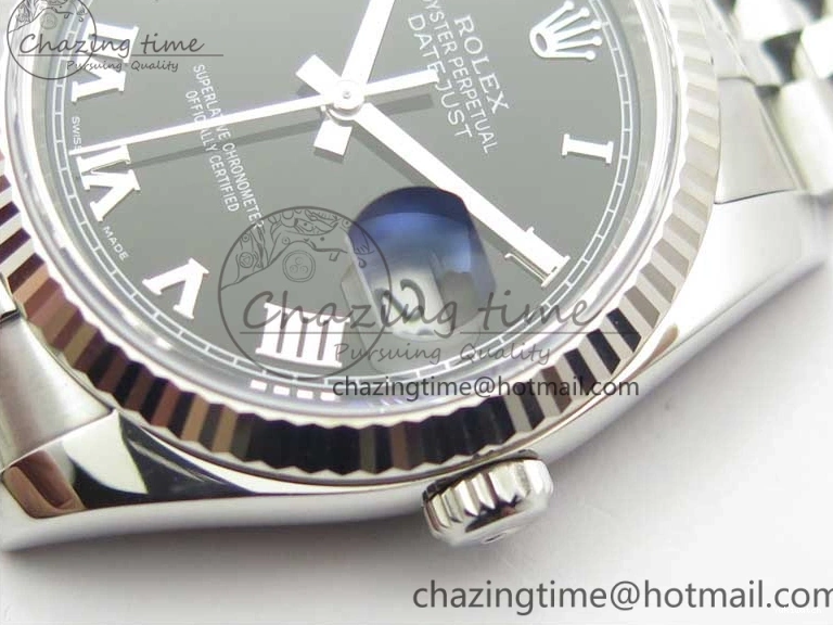 Dial Bracelet Markers Edition SH3135 116234 Roman on Black DateJust SS Jubilee 1:1 36 904L Steel Best ARF V3 0117